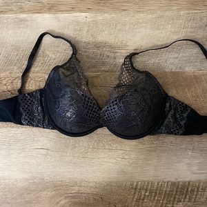 Ambrielle Black Lace Push-Up Bra